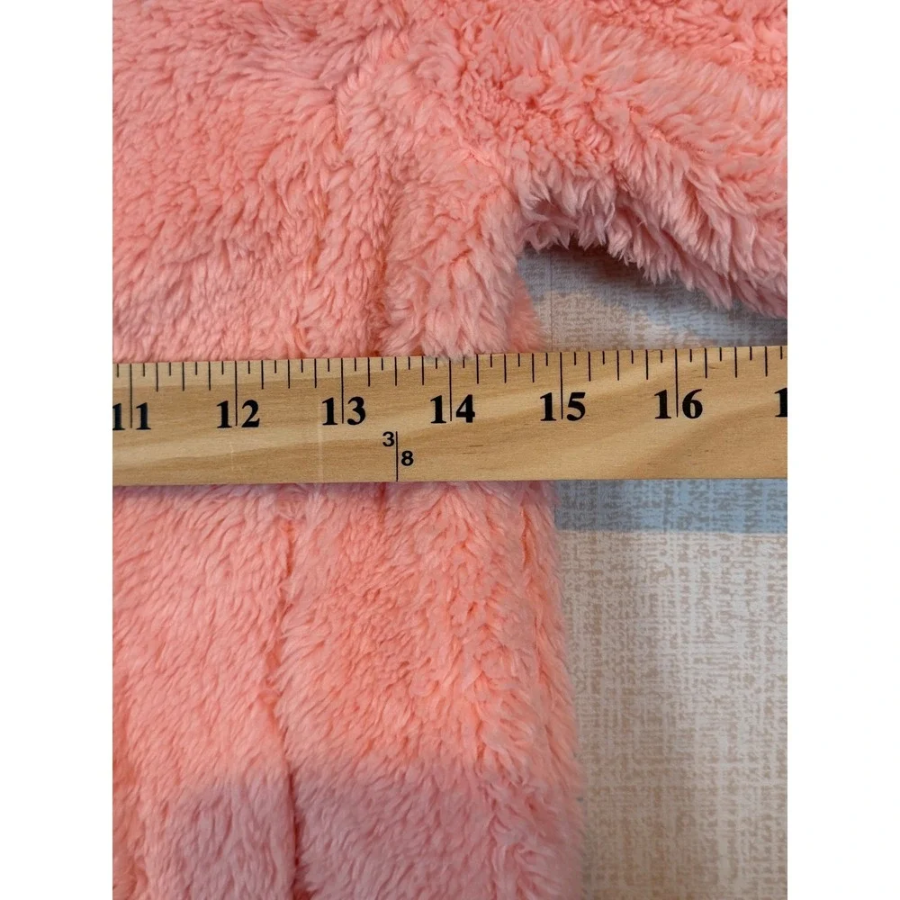 NWT Eddie Bauer Kids Pink High Pile Fleece‎ Hooded Jacket XS 5/6 Layering Teddy